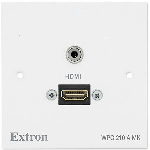 Адаптер HDMI (F) - 10"кабель - HDMI (F)+ 3,5 мм аудио, белый, EXTRON WPC 210 A MK, 70-990-03