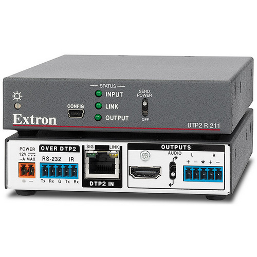 Приемник по витой паре HDMI, RS -232, ИК, аудио EXTRON DTP2 R 211, 60-1631-53