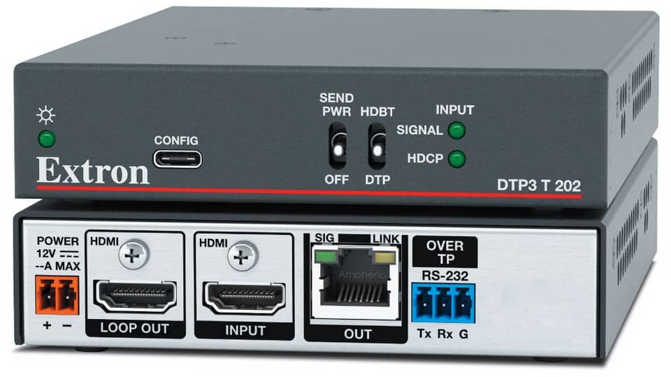 Передатчик по витой паре HDMI, RS -232, аудио EXTRON DTP3 T 202, 60-1869-52
