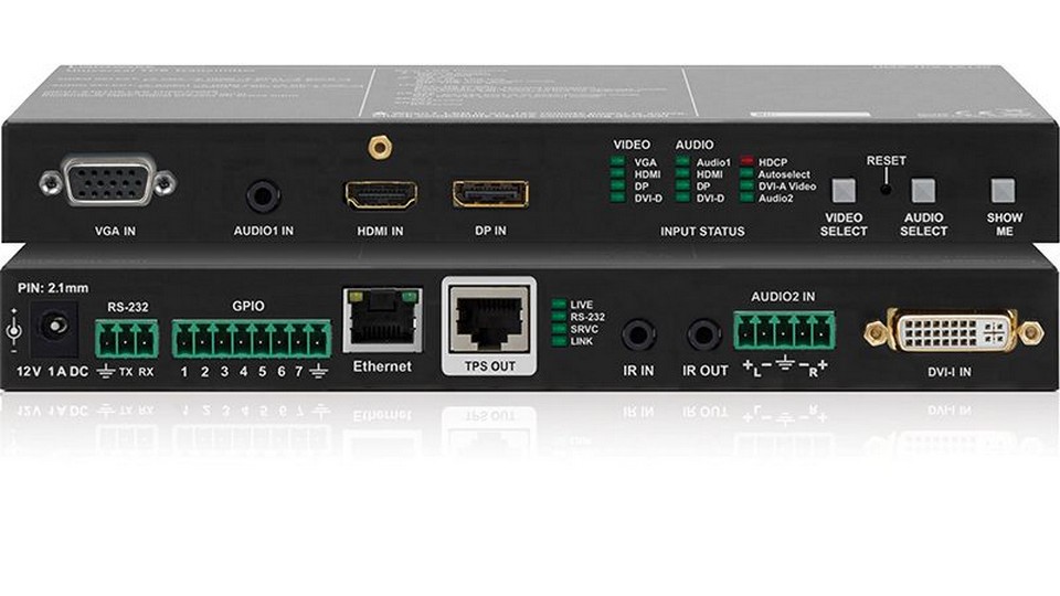 Передатчик по витой паре HDMI, VGA, DVI, DisplayPort, Ethernet, RS-232, ИК аудио LIGHTWARE UMX-TPS-TX140