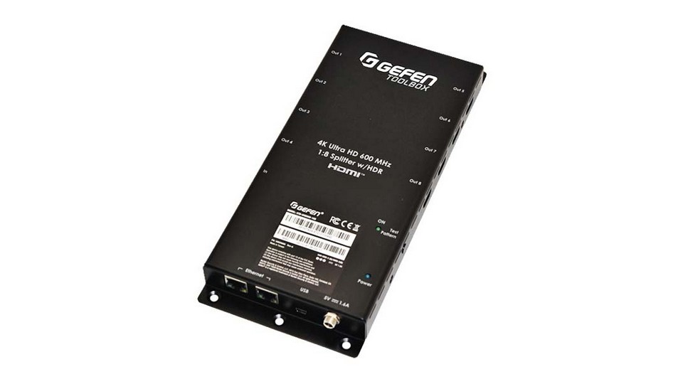 Усилитель-распределитель HDMI UHD (4K) 1:8 GEFEN GTB-UHD600-18S-RT