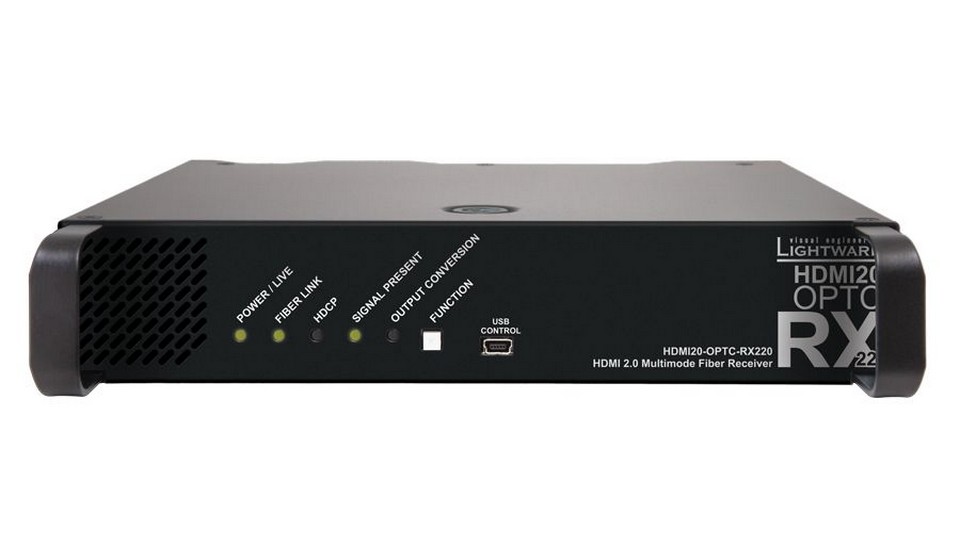 Приемник по оптике HDMI+RS232+Ethernet LIGHTWARE HDMI20-OPTC-RX220-PCN