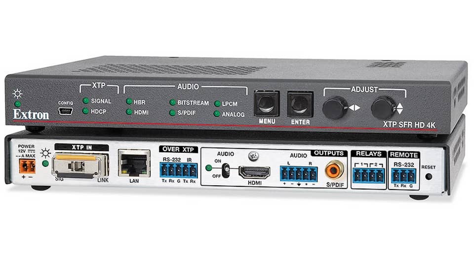 Приемник по оптике HDMI+аудио+RS232+IR+Ethernet EXTRON XTP SFR HD 4K SM, 60-1278-32
